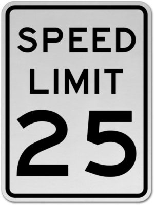 Speed Limit 25 (18 x 24) - Bundle